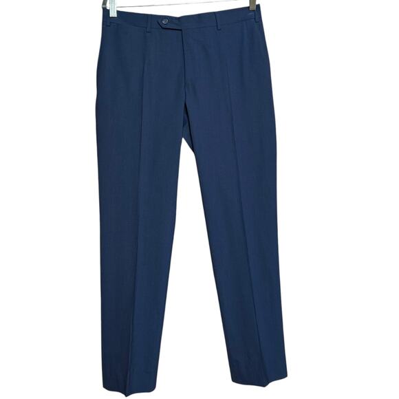 Canali Wool Blend Flat Front Design Button Hook and Eye Closure Size 32